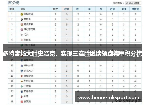 多特客场大胜史浩克，实现三连胜继续领跑德甲积分榜